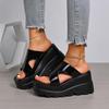 2026 Plus Size Women's Thick-Soled Wedge Fashion Slippers