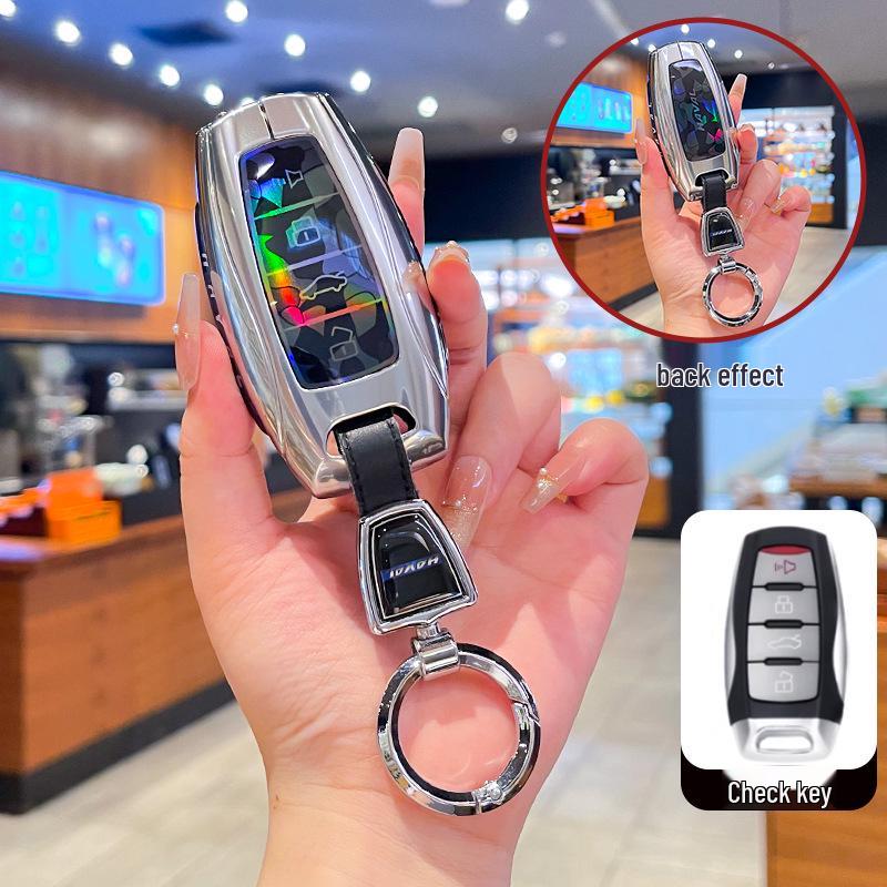 Compatible Metal Buckle Key Cover for Great Wall Haval: H2S, M6, F5, F7X, Big Dog, Divine Beast, Fierce Dragon, Dragon Max, Owl