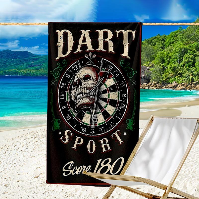 Throw Darts Printed Quick-Dry Microfiber Beach Towel Super Soft & Absorbent for Bath, Beach, Travel Bath Time Accessory, Fan Gifts