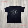 Vintage Grim Reaper Skull T Shirt Mens Large Black Y2k Goth Cyber Grunge Skeleton Vintage Washed Soft Top For Everyday Wear