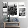 And White Pictures for Living Room Home Decor Modern New York London Paris City Wall Art Landscape Posters and Prints Black