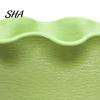 Leakage Proof Balcony Pots Large Flower with Drainage Holes And Tray Saucers, Ruffled Edge Planter Lightweight Durable Resin for Indoor Outdoor