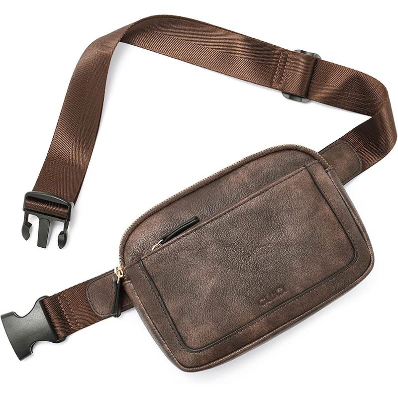 Yogodlns Borsa sul petto carina Borsa a tracolla leggera a tracolla per sport all'aria aperta in pelle PU Borsa a tracolla casual semplice da donna