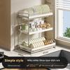 Dish Bowl Drainer Storage Rack Kitchen Organizer with Drain Basket Kitchen Dish Drying Rack Cutlery Storage with Drain Rack