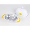 Delish Kitchen Pearl Metal Microwave Cookware, Yellow, 17 X 11 X 11 Cm, Microwave Boiled Egg Holder, 2 Eggs, CC-1341