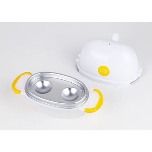 Delish Kitchen Pearl Metal Microwave Cookware, Yellow, 17 X 11 X 11 Cm, Microwave Boiled Egg Holder, 2 Eggs, CC-1341