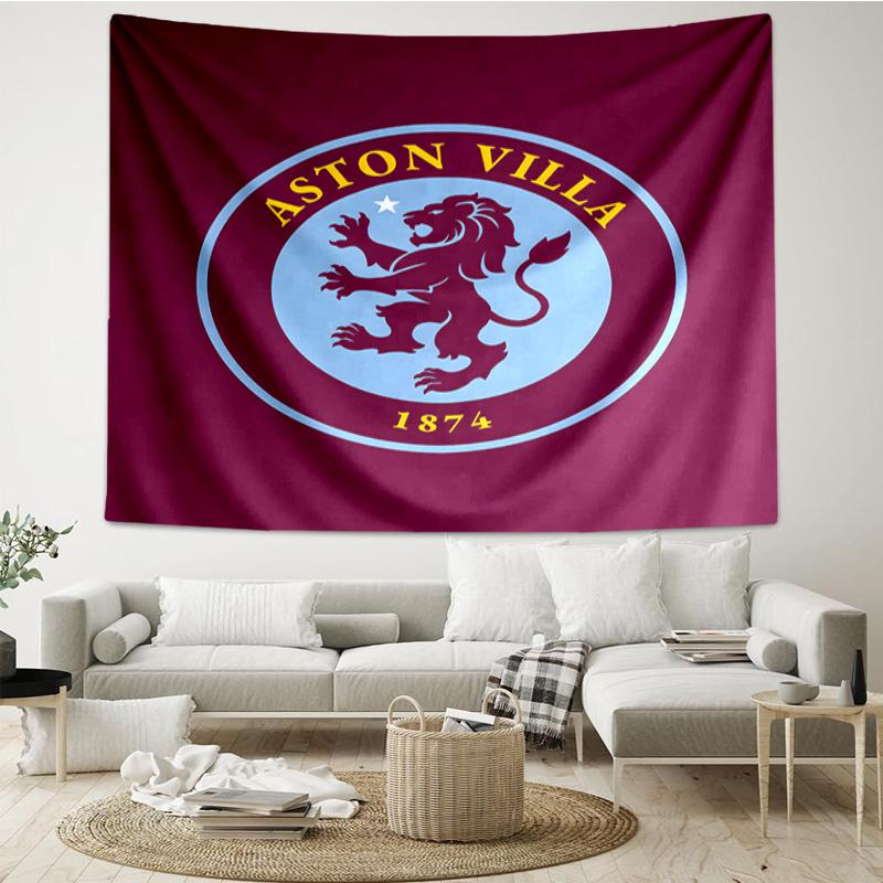 1PC Aston Football Club Printed Tapestry Room Decoration Wall Hanging for Living Room Bedroom, dormitory, Birthday and Christmas gifts