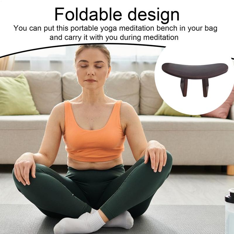 Meditation Stool Prayer Kneeling Chair Wooden Comfortable Versatile Seat For Kneeling Mindfulness Practices Church Worship Home