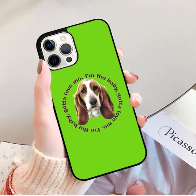 Basset Hound Dog Phone Case Back Cover for iPhone 17 Air 16 15 14 13 11 12 Pro Max Plus Shell Coque