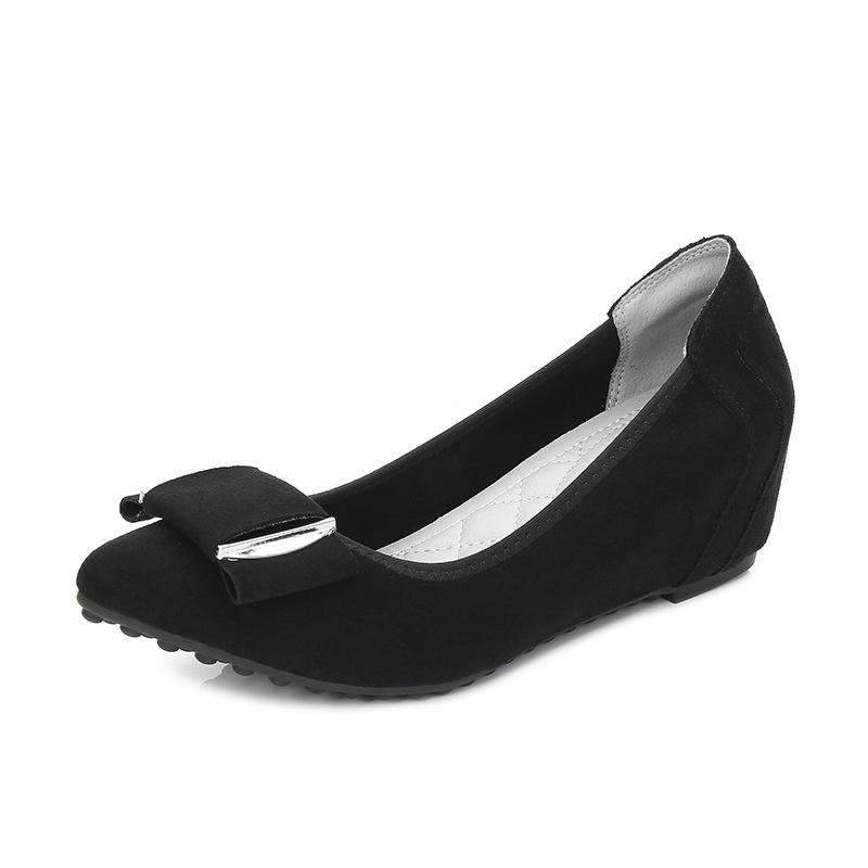 Women's Spring/Autumn Wedge Loafers: Comfortable Pointed Toe with Hidden Height and Soft Sole