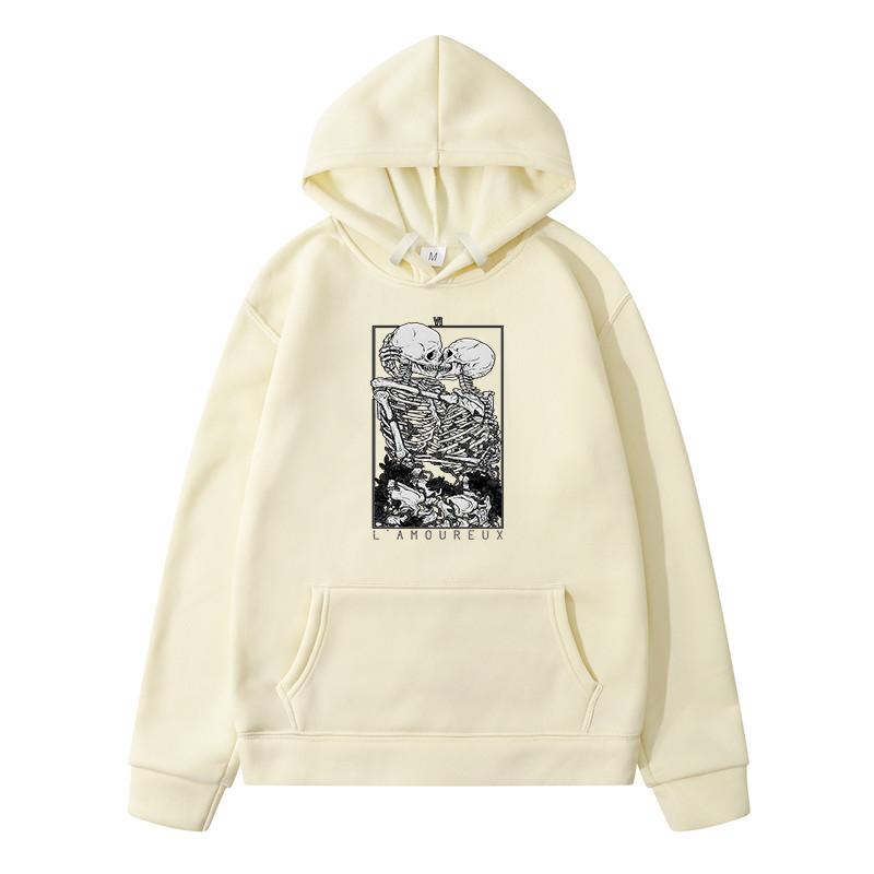 Hodeskalleklem mønster trykt herreklær herregenser herre vintergenser Nytt i sweatshirts herre hettegenser mote uformelt