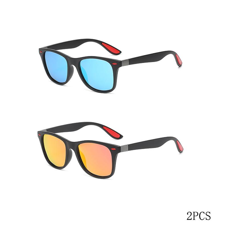 1/2PCS Fashionable And Classic Square Car Sunglasses Anti Glare Goggles Travel Fishing And Cycling Glasses