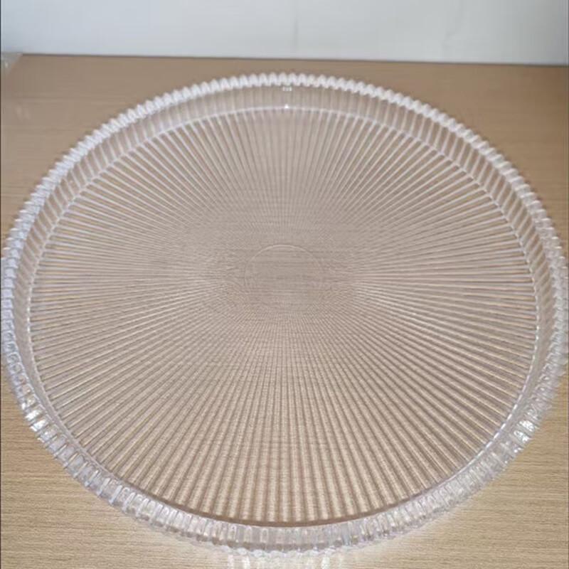 ZISIZ Striped Gear Glass Serving Plate
