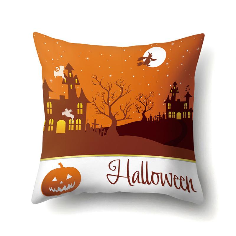 Halloween Pillowcase Car Waist Pillow Pumpkin Sofa Cushion Cover Office Home Living Room Pillowcase