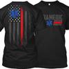 USA Flag Star of Life Medical Symbol Paramedic TShirt 100 Cotton ONeck Summer Short Sleeve Casual Mens Tshirt Size S3XL