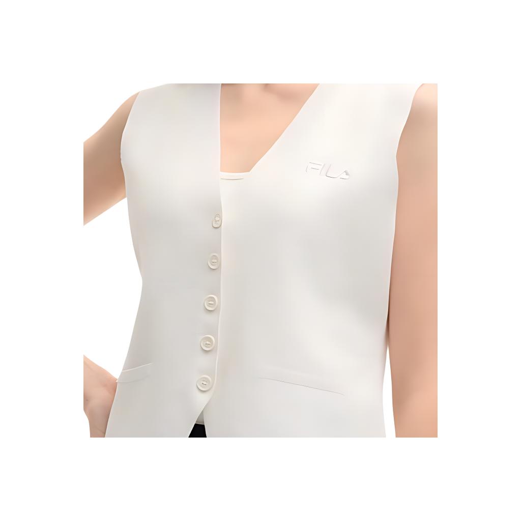 Fila X TIM LAHAN Original Comfortable Versatile Simple Fashion Vest Women Vest White F51W529406F-IV