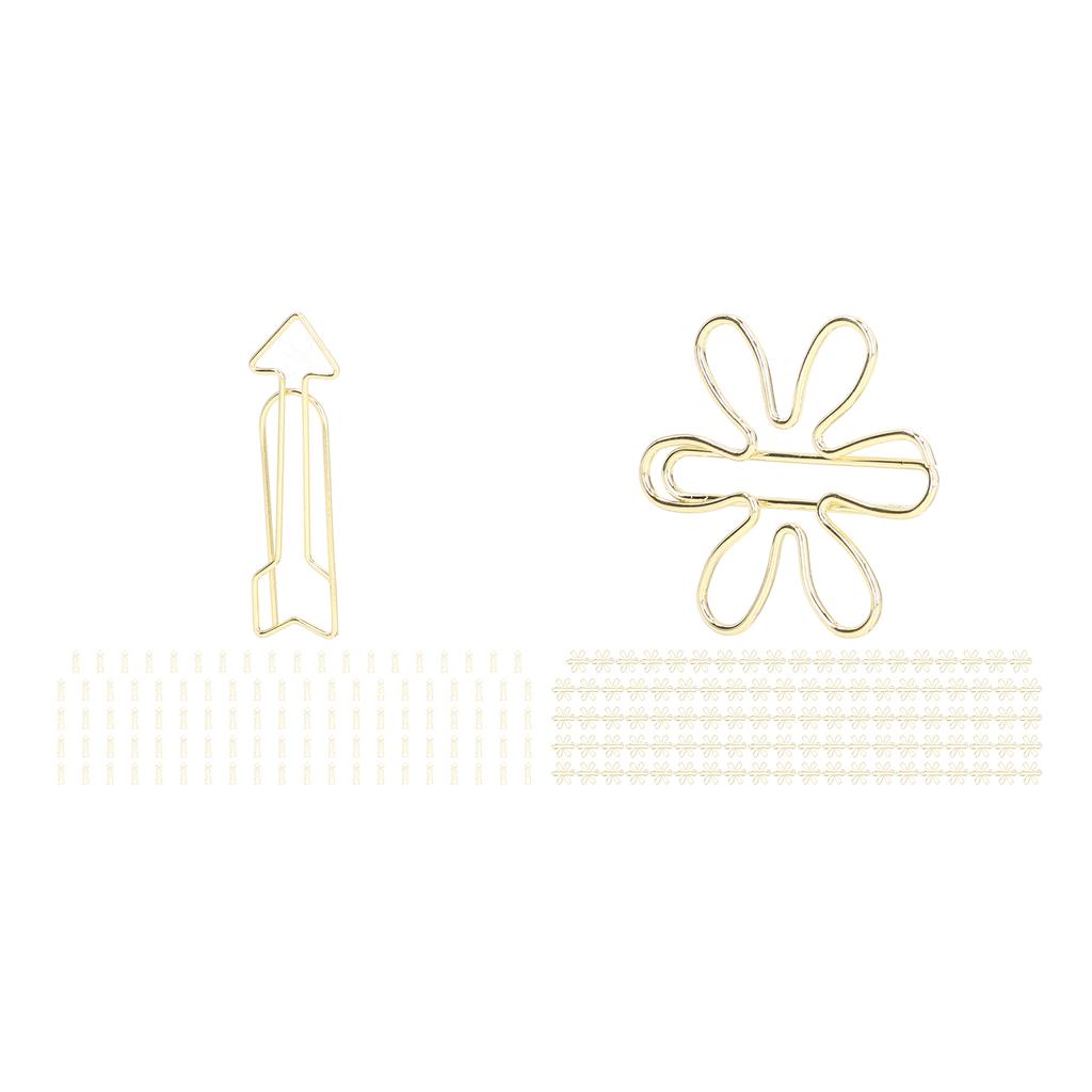 100Pcs Funny Planner Clips Innovative Cute Design Anti Rust Electroplating Process Gold Paper Clips 