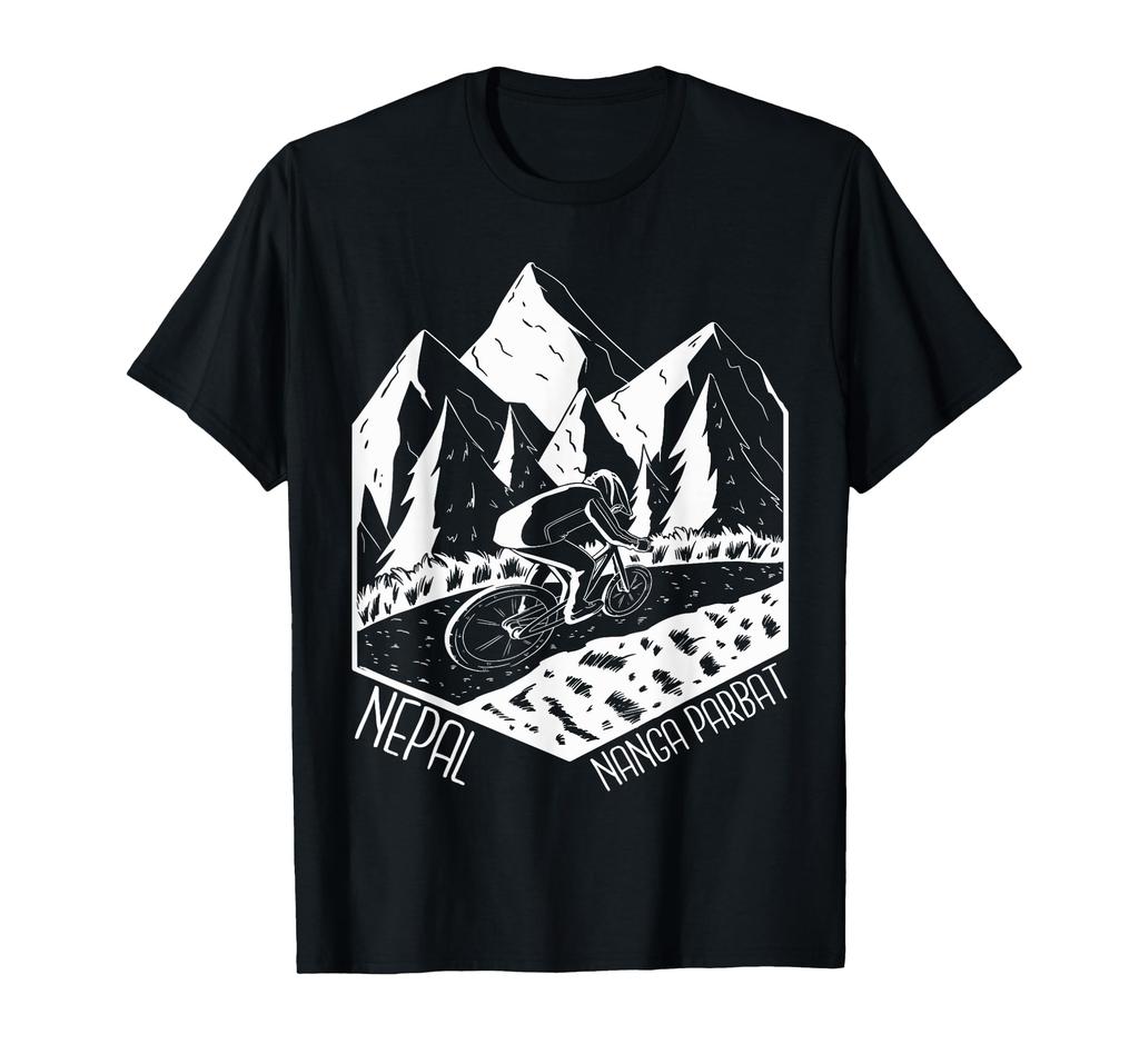 Nanga Parbat Trail Mountain Bike Nature Hiking Nepal Tourist T-Shirt