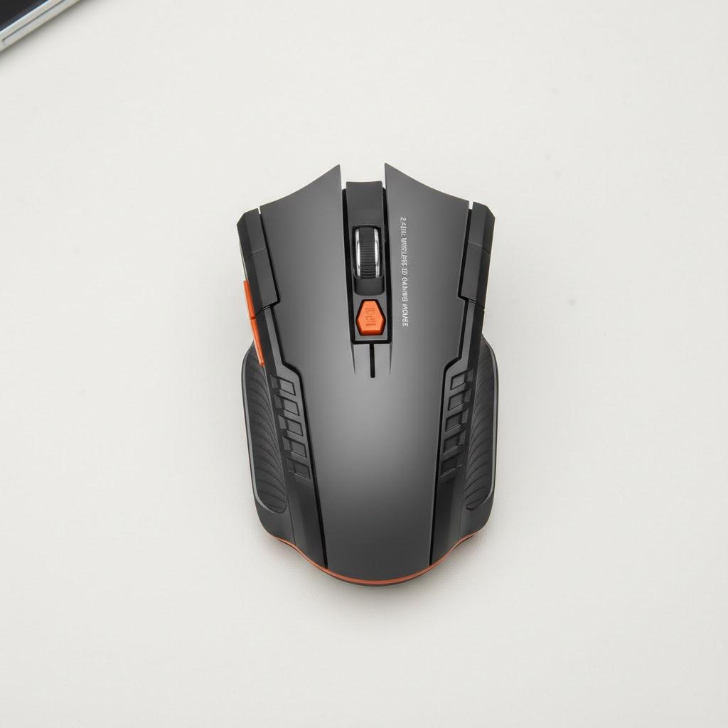

2.4GHz Wireless Ergonomic Gaming Mouse Ultra Slim Optical USB Receiver Laptop PC Adjustable DPI срібний