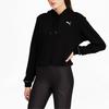 Puma Style Cat Cropped Hoodie Women Tops Black 587162-01
