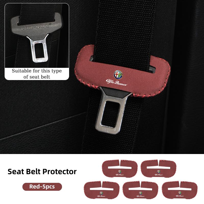 2026 Hot Sticker Car Seat Belt Clip Protector Seatbelt Buckle Plug Protective Cover For Alfa Romeo Giulietta GT 159 147 156 Mito