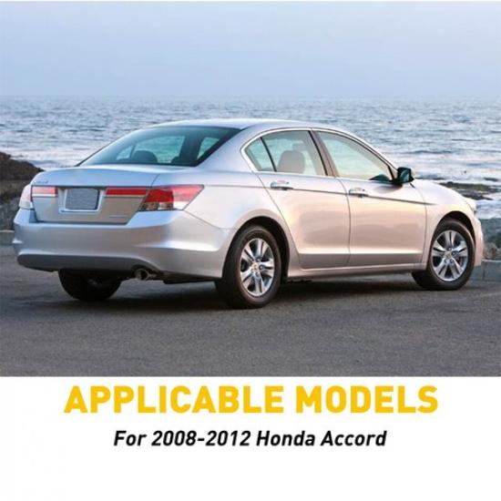 Black Fit Honda Pillar Posts 2008-2012 Accord Cover Door 6X Trim Decal Window