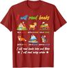 I Will Read Books On A Boat  Everywhere Reading Book Boys Girls TShirt Summer Fashion Book Lover Saying Tee Short Sleeve Tops