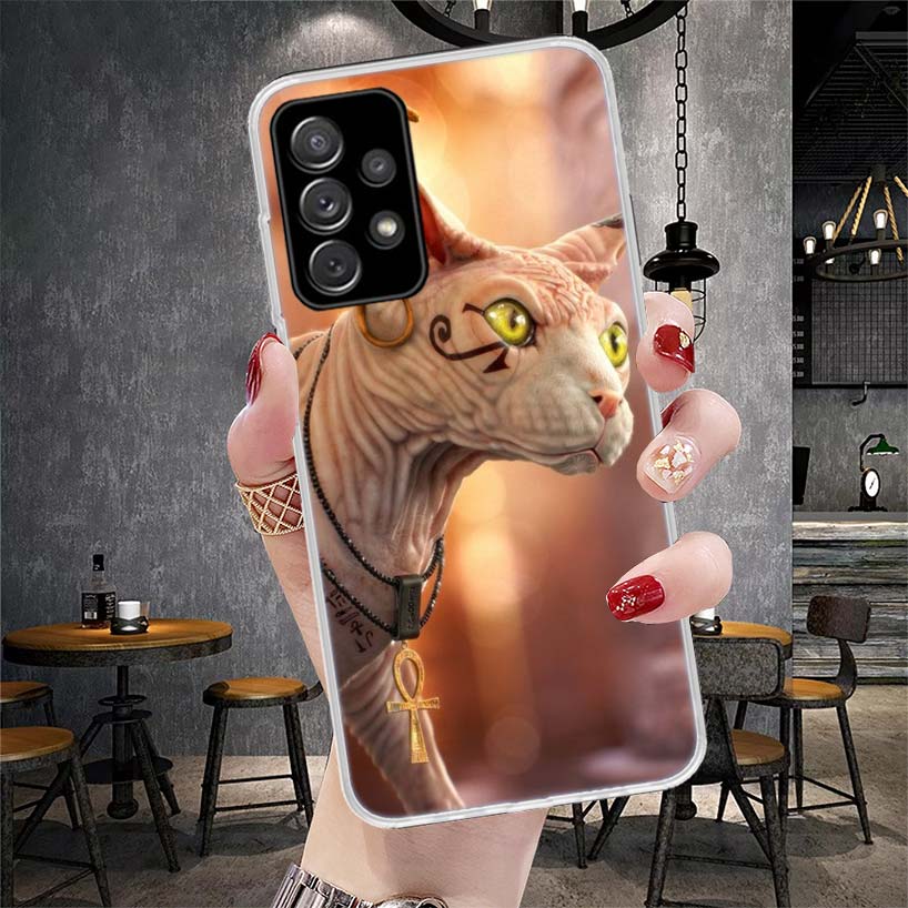 Lavaza Sphynx Sphinx Cat Phone Case For Samsung Galaxy A13 A14 A15 A16 A17 A53 A54 A55 A56 A57 A33 A34 A35 A36 A37 A23 A24 A25 A