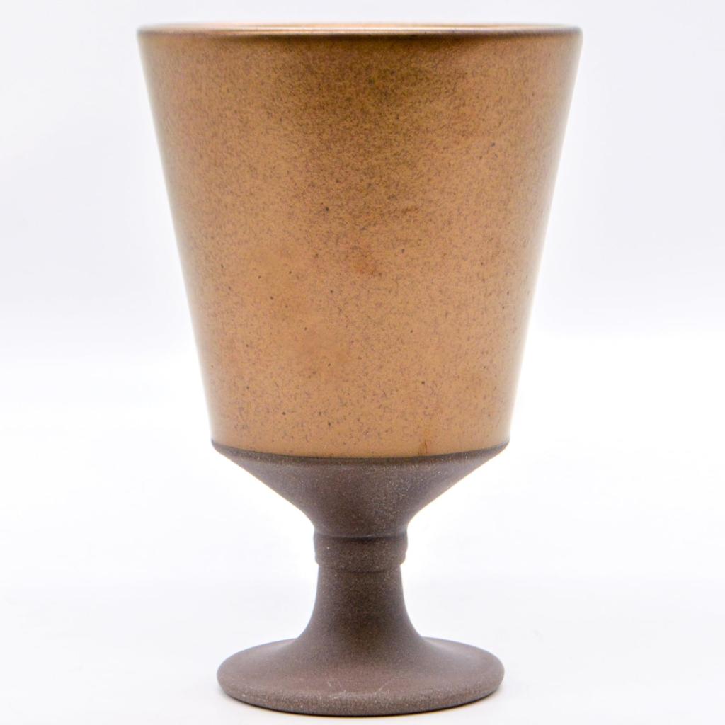 Mino Ware, Marushin Seito, Ceramic Wine Cup, Approx. 150ml, Approx. 12cm Tall, Deprez Chouette, Gold, Brown, Made In Japan, 459-0003