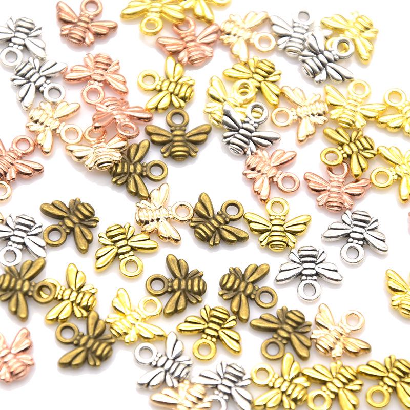 Multicolor Retro Little Bee Alloy Pendant for DIY Jewelry Necklace/Bracelet Charm