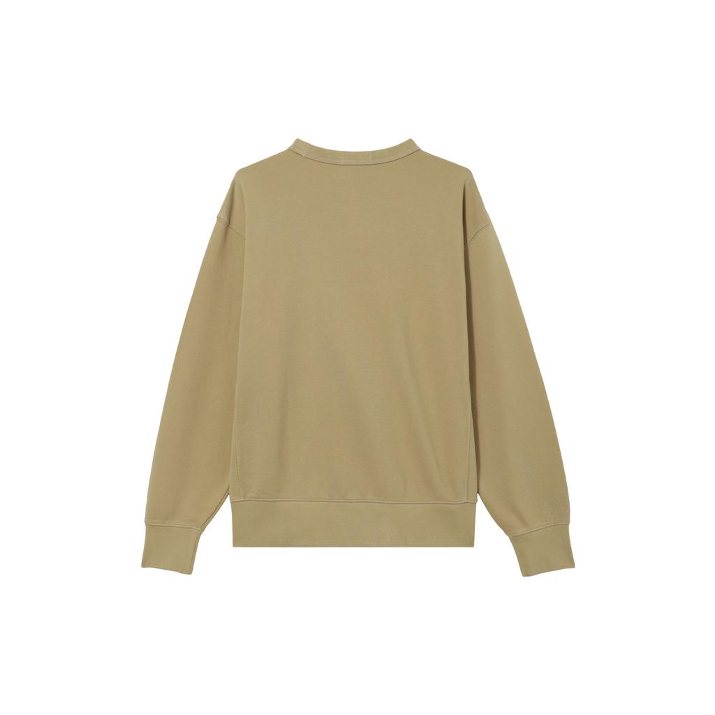 UNIQLO FW22 Solid Color Crew Neck Long Sleeve Sweatshirt Men sweatshirt Mustard 452189-49