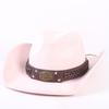 Popular European and American Classic Suede Western Cowboy Hat, Men's and Women's Fashion Big-brimmed Top Hat Shade