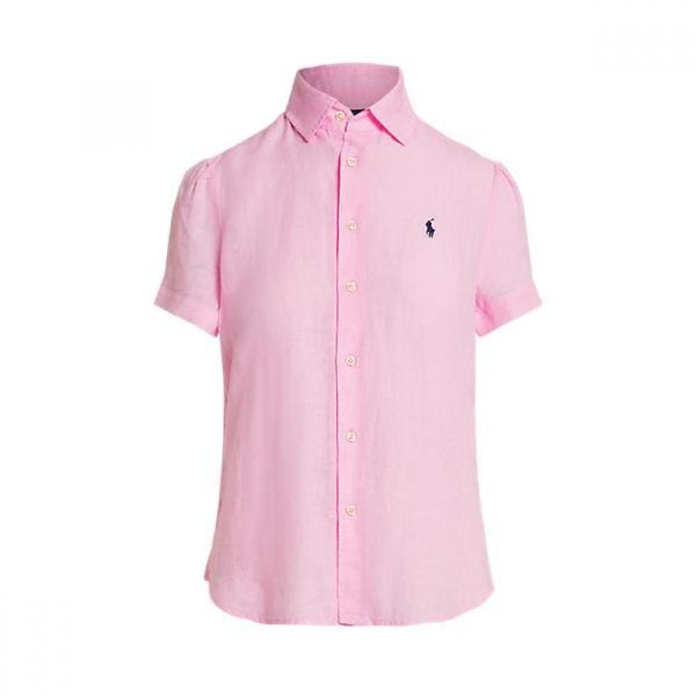 Polo Ralph Lauren Women S Linen Short Sleeve Shirt wmpoShtndo21066650 XS