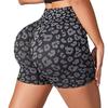 Damen High Waist Leopardenmuster Schnelltrocknende Yogahose - Schlankmachend, Pfirsich-Po-Stil