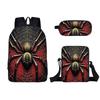 Flat Spider Pattern Schoolbags Cartoon Printed Children's Backpack Large Capacity Pencil Case Boys Girls Elementary School Students' Backpacks