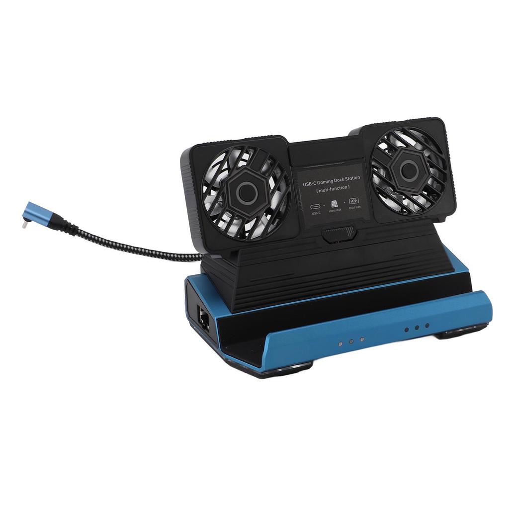 10 in 1 Docking Station for Legion Go for MSI Claw with Detachable Dual Cooling Fan 4K 60Hz Gigabit