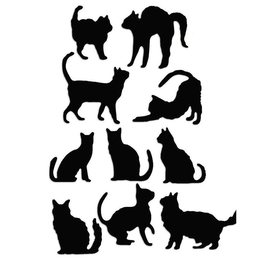 10pcs Cats Metal Cutting Dies Stencil for DIY Scrapbooking Photo Album Embossing Paper Cards Crafts Diecuts