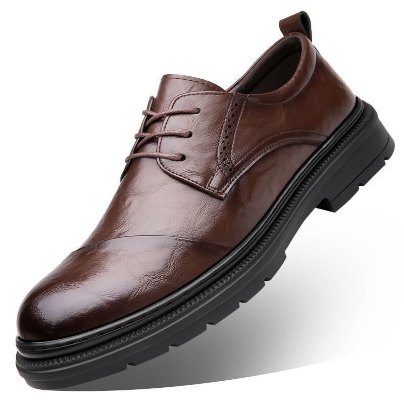 

Fashion Low Heel Lace Up Lightweight Leather Shoes for Men Low-Top Pu Slip-on High Quality Fashion Summer Sale Price Man Casual Shoe 44