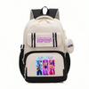 K-Pop Inspired Printed Backpack School Students Nylon Casual Daypack With Air Cushion Straps Sweet Fresh Style