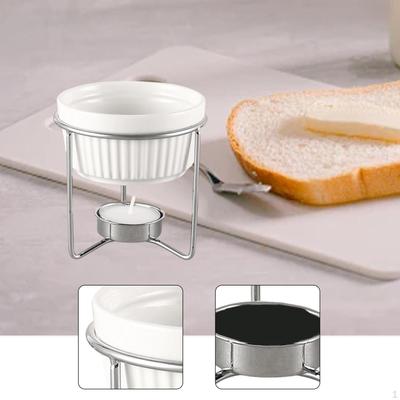 Chauffe-beurre Bouilloire en céramique pour fruits de mer Chocolatière Fondue Dessert Fruit