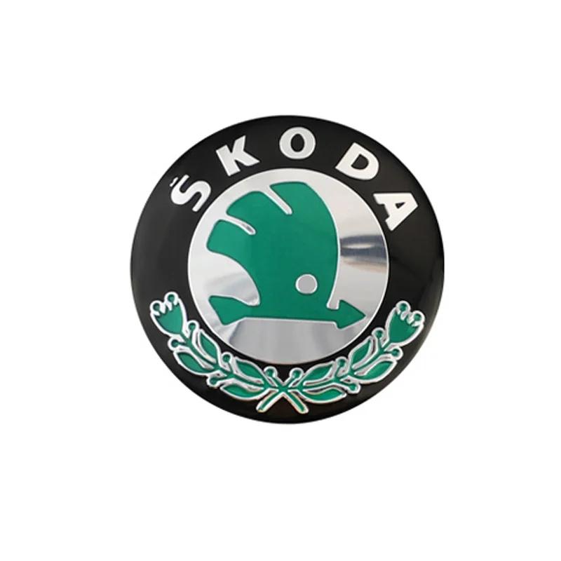 

Car Sticker 4Pcs Car Emblem Wheel Hub Caps Stickers Decoration For Skoda Octavia Kodiaq Enyaq iV Kamiq Scala Superb Fabia Rapid зелёный