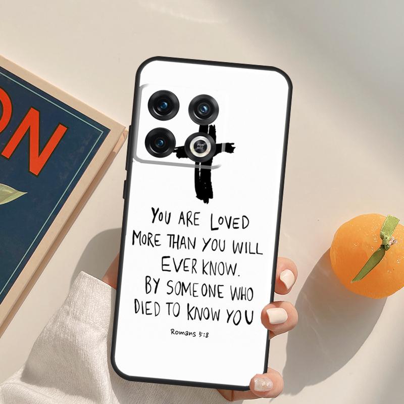 Christ Jesus Bible Verse Cross Case For OnePlus 12R 13R 13T 10R 15 13 12 11 10T 8T Nord CE 4 3 2 Lite N20 N30 Nord 5 Cover