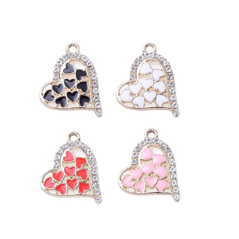 

Engood 100Pcs Rhinestones Double-Heart Button for DIY Jewelry Necklace Earring Pendants Hair Sewing Trim & Embellishments Craft