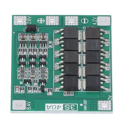 Scheda di Protezione Batteria 3S 40A Modulo di Ricarica Bilanciata per Celle al Litio 18650 12.6V?13,6 V