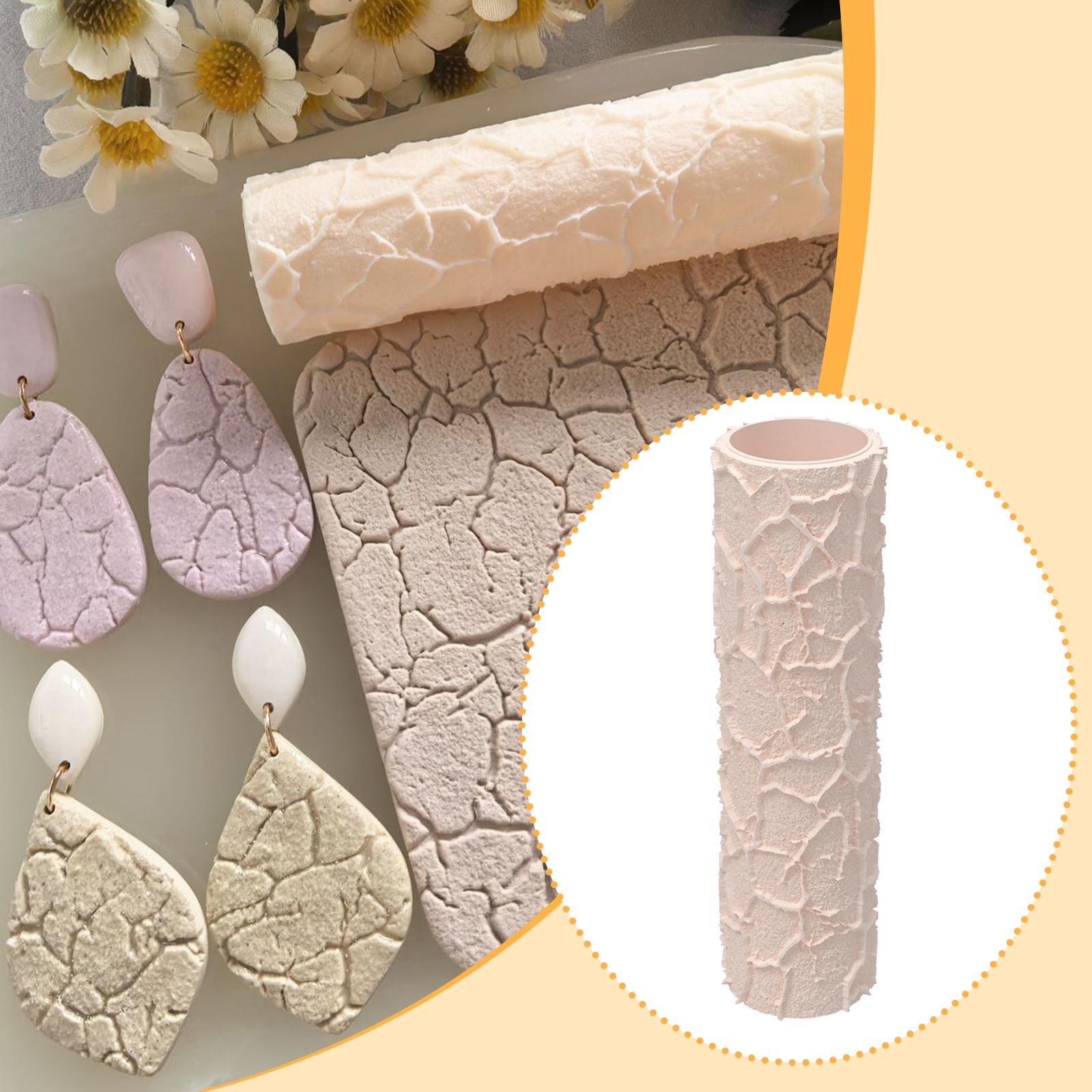 

Miniature Sculpting Clay Texture Roller PLA Pottery Pattern Tool for DIY Polymer Clay Crafts and Earrings бежевый
