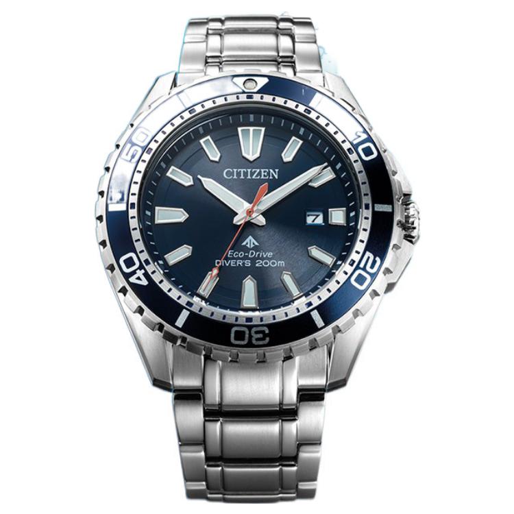 Citizen Eco-Drive Series Waterproof Sports Fashion Luminous Calendar Quartz Movement Stainless Steel Watch Men watches Blue BN0191-80L