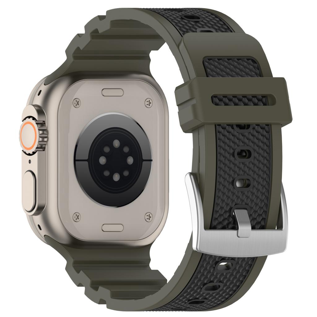 Apple Watch Series 10 46mm için Karbon Fiber Kayış Silikon Bant 42MM Erkek Spor Ultra 2 49mm Bileklik iWatch Series 9 8 7 6 4 5 se 44MM 45MM İçin