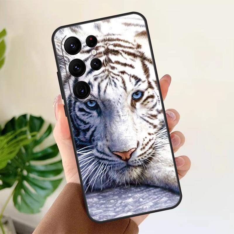 Animal Lion Tiger Soft Case For Samsung Galaxy S21 S22 S23 S24 S25 Ultra S9 S10 Plus S20 FE S24 FE Phone Cover