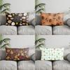 Home Decor Autumn Maple Leaf Pattern Pillow Suitable For Sofa Bedroom Car Pillow Cover Cushion Rectangular Back Cushion