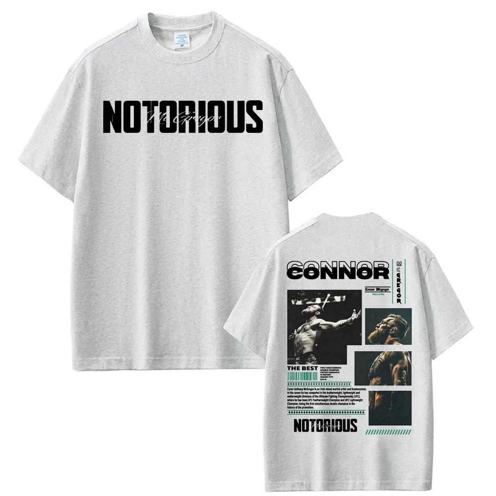 Maglietta Grafica Limitata Connor Mcgregor The Notorious Unisex Moda Donna Retro Classico T-shirt Casual Cotone Oversize T-shirt